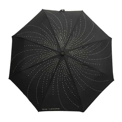 GUY LAROCHE Open-Close Folding Black with Strass Umbrella