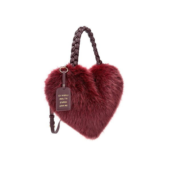 LEPANDORINE Fur Bordeaux Heart