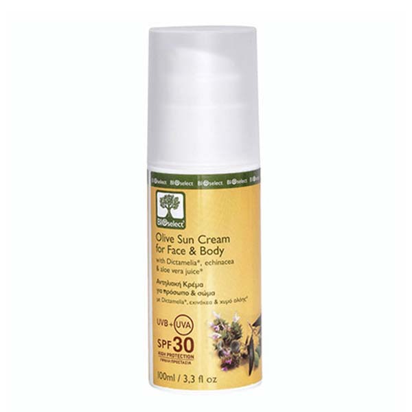 BIOSELECT Olive Sun Cream for Face & Body SPF30